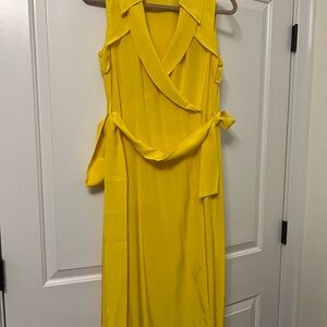 Diane von Furstenberg Yellow Sleeveless Wrap